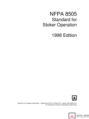 NFPA 8505 PDF NFPA 8505 PDF